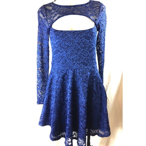 Material girl Dark blue lace dress - Picture 5 of 6
